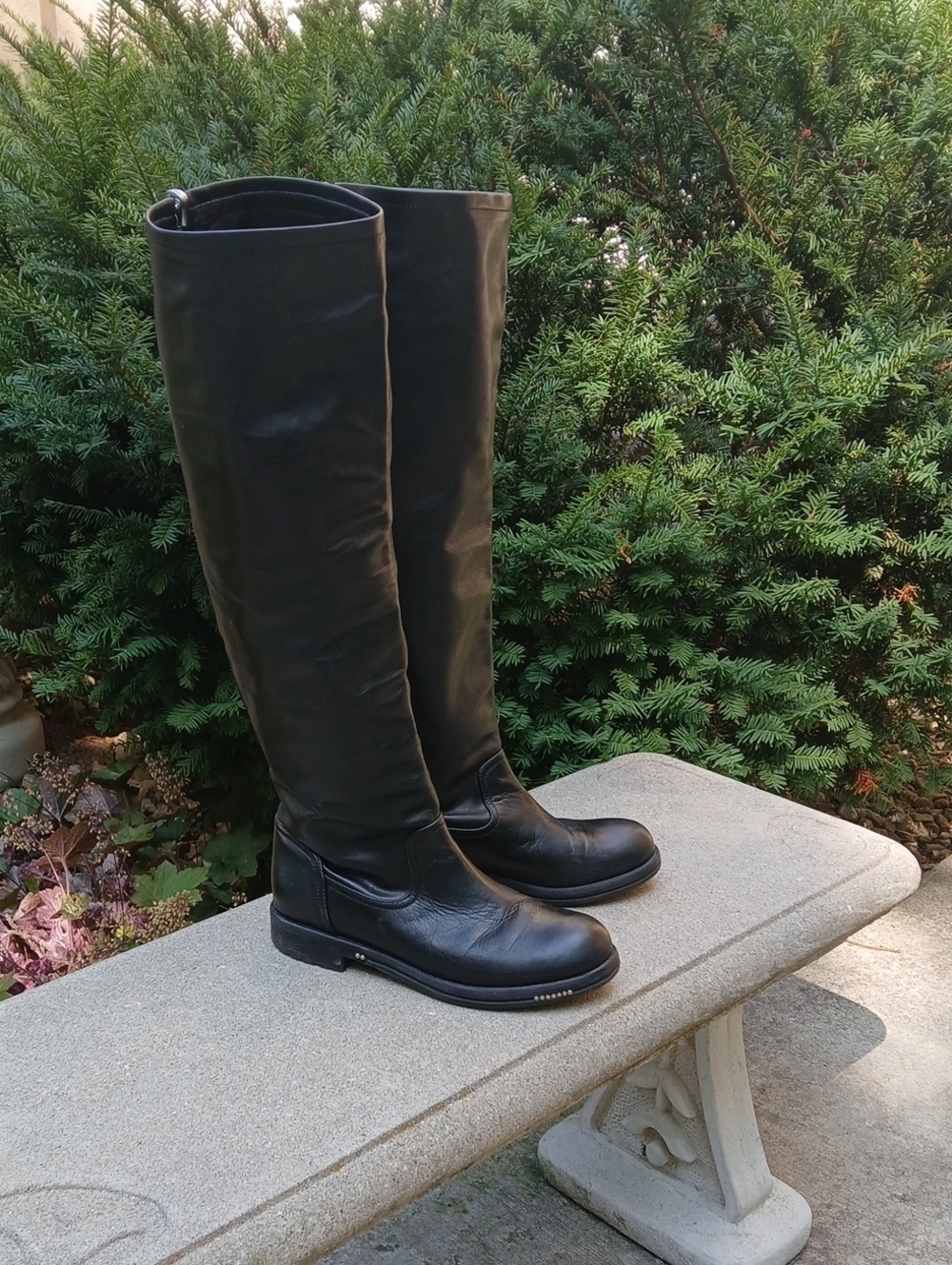 "Vero Cuoio" Made In Italy Leather Over The Knee Boot Sz 39(9) Bikercore Goth